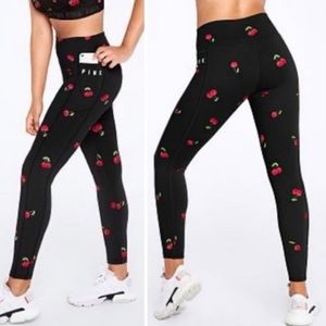 ⭐️ PINK Victoria’s Secret Cherry Yoga Pants Leggings Size: EXTRA SMALL XS